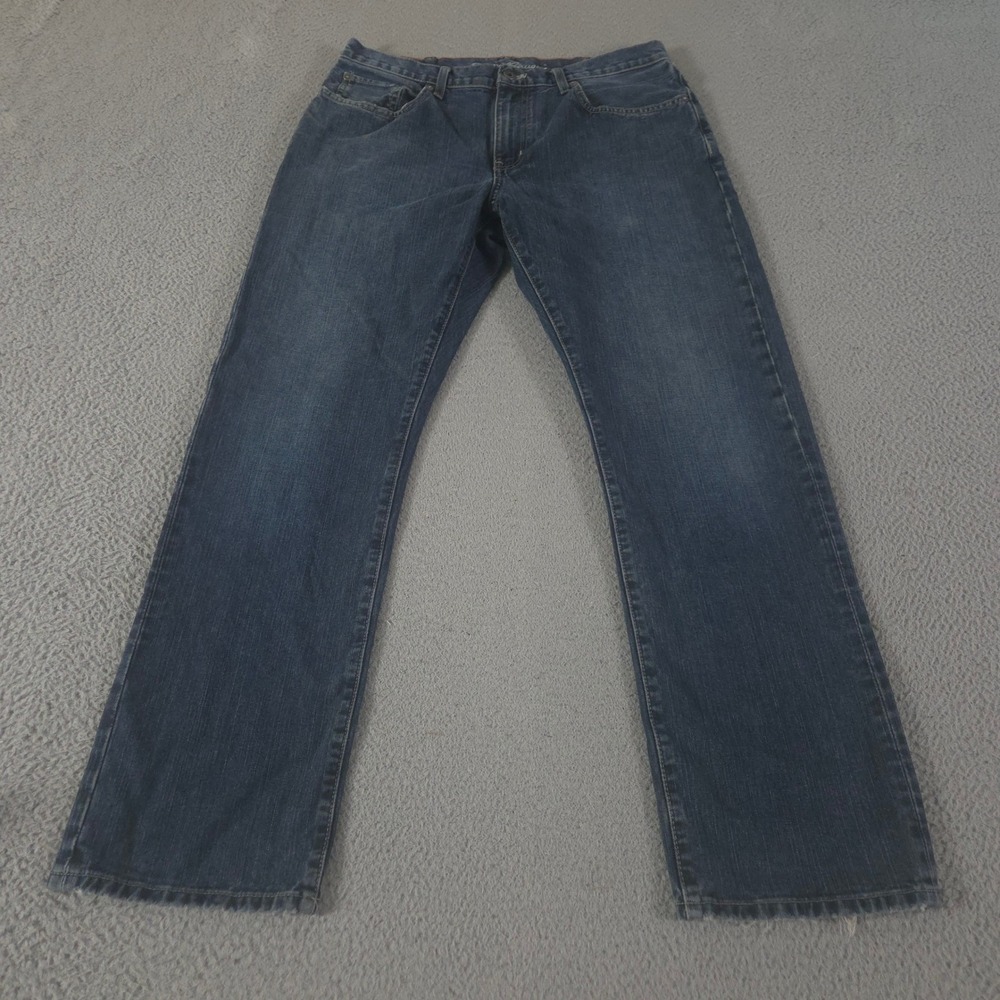 Eddie Bauer Jeans Mens 36x32 Blue Straight Leg 100% Cotton Denim Classic Fit
